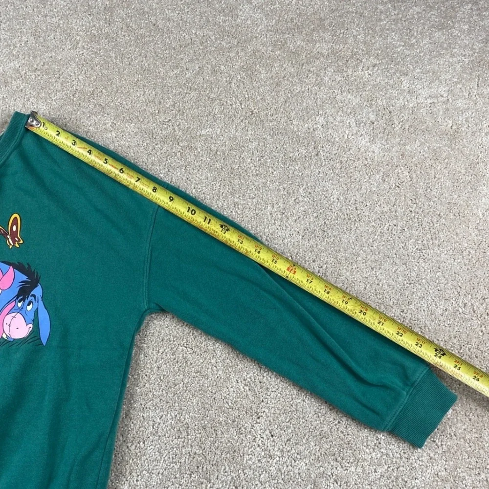 Disney Winnie the Pooh Green Graphic Sweatshirt Tigger Eeyore Piglet Small - Picture 8 of 8